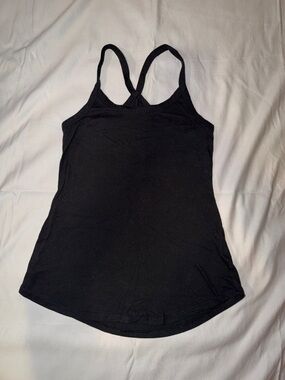 No Boundaries Black Crossback Tank Top with Slim Straps